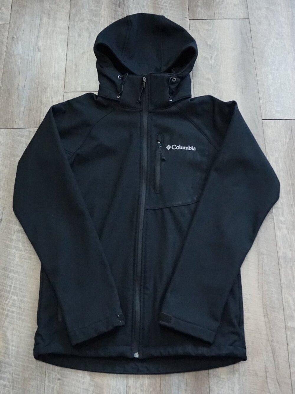 Columbia Fleece Lined Windbreaker Jacket With Detachable Hood